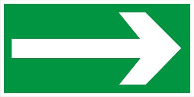 Пиктограмма "указательная стрелка"  260х100мм